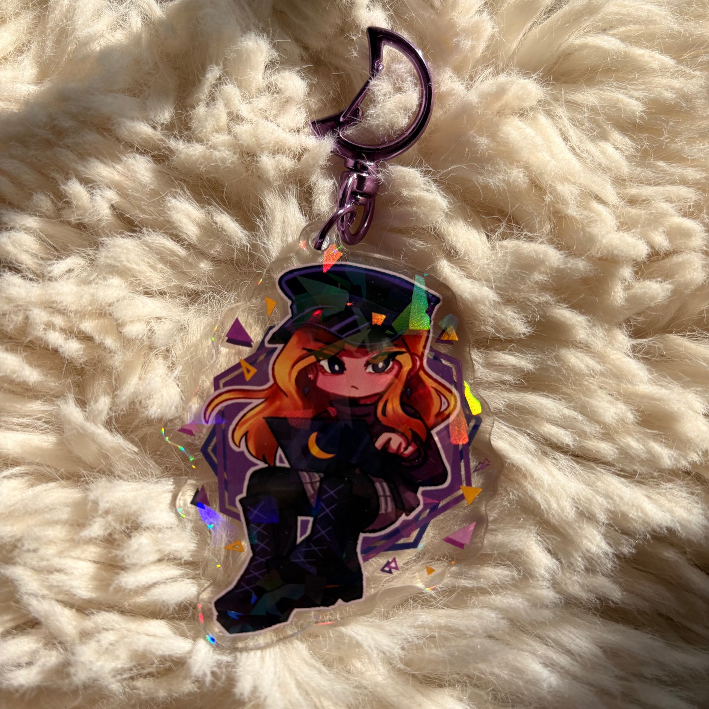 Diligent Moon Keychain